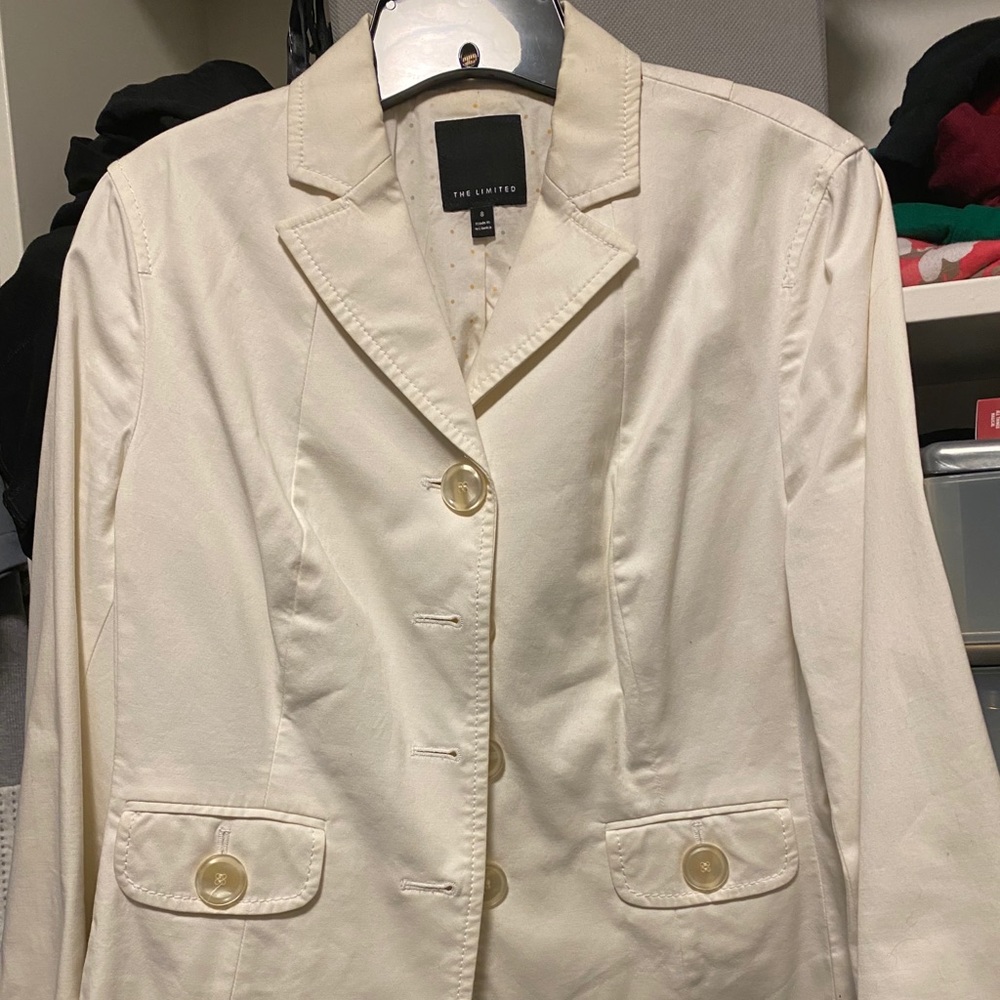 EUC The Limited size 8 white blazer jacket